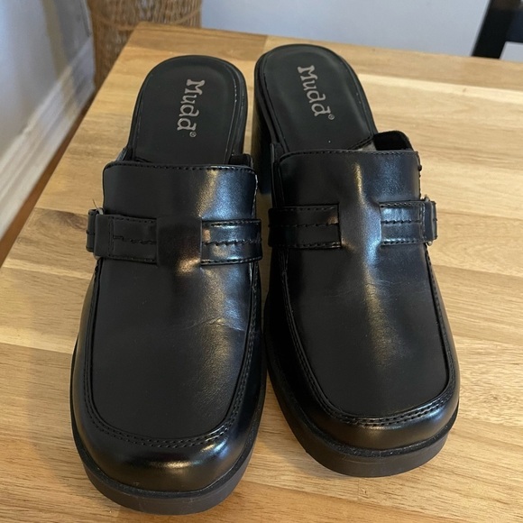 Mudd Y2K 96's / 2000 Chunky Heel Slide Clogs in Black Size 9.5 Bratz Fall - Picture 2 of 6